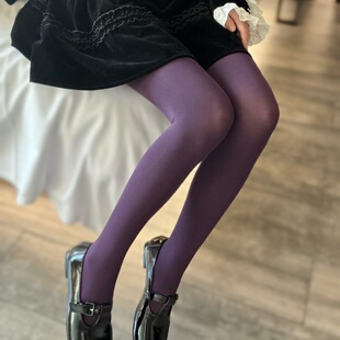 气质葡萄紫色哑光天鹅绒连裤袜性感御姐秋季微透美腿显瘦丝袜四色