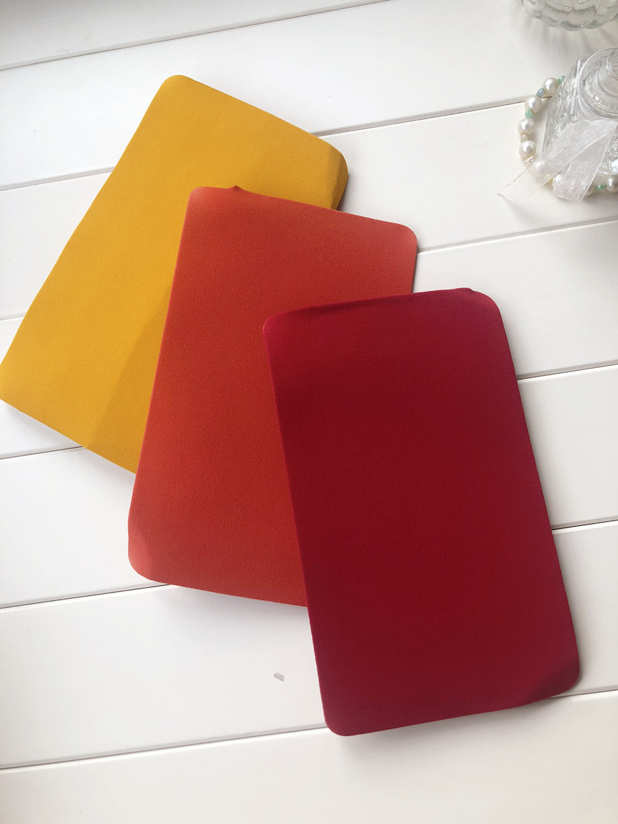 40d哑光派对橘红色微透舞蹈袜