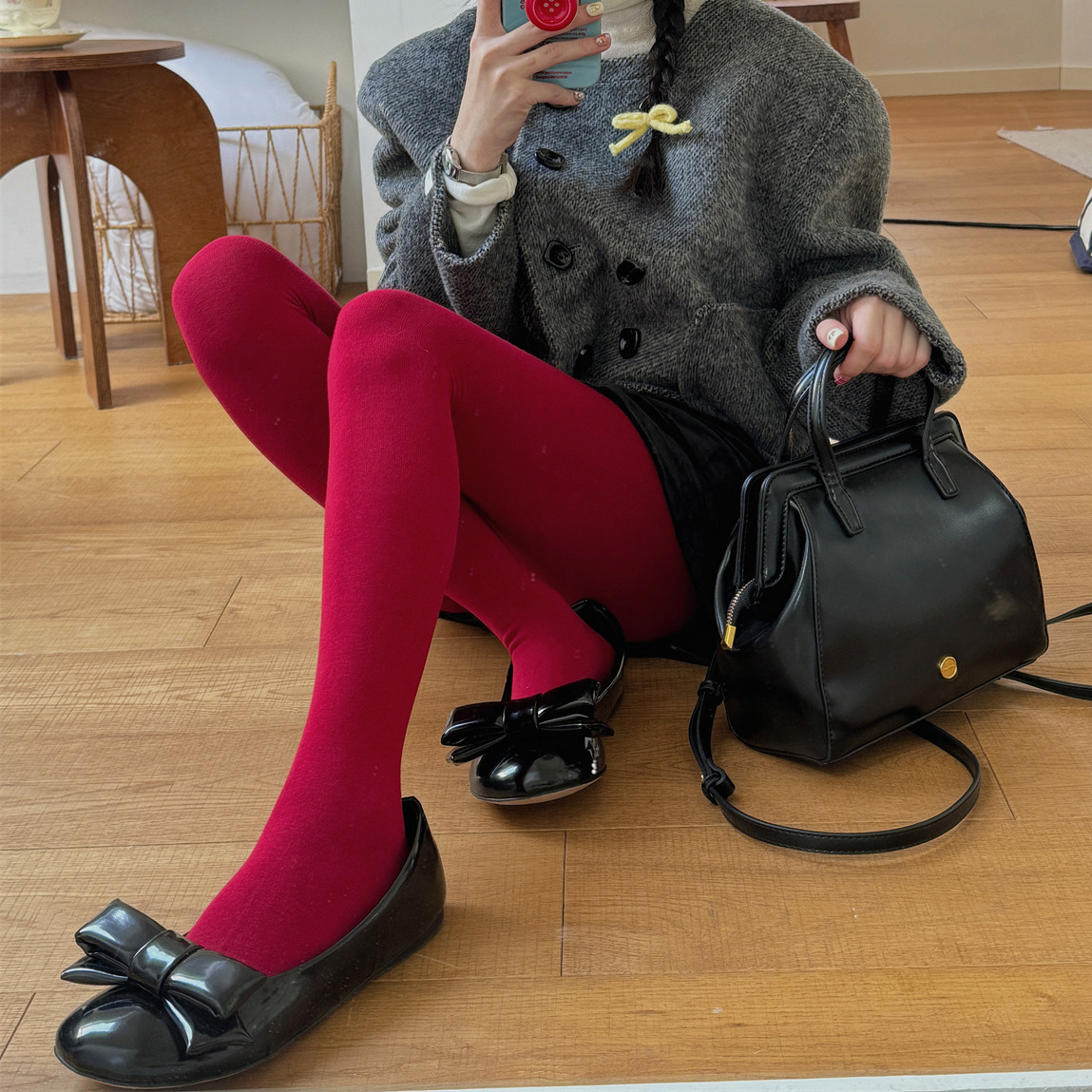 本命年新年圣诞复古红色棉质打底袜纯色哑光美腿显瘦不透肉连裤袜,女士内衣/男士内衣/家居服,连裤袜/打底袜,淘宝优惠券,粉丝福利购,淘宝优惠卷