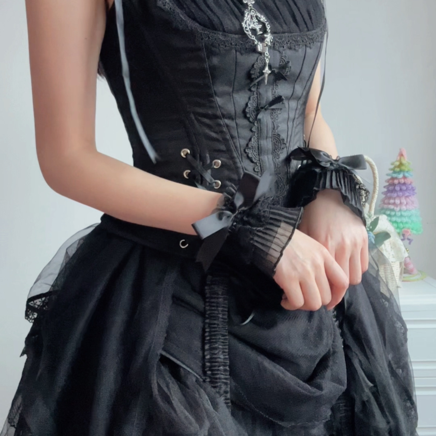 lolita蝴蝶结手环蕾丝花边手袖lo娘护腕手饰配件新娘手袖女黑白色,服饰配件/皮带/帽子/围巾,其他配件,淘宝优惠券,粉丝福利购,淘宝优惠卷