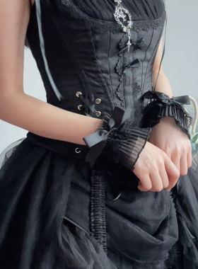 lolita蝴蝶结手环蕾丝花边手袖