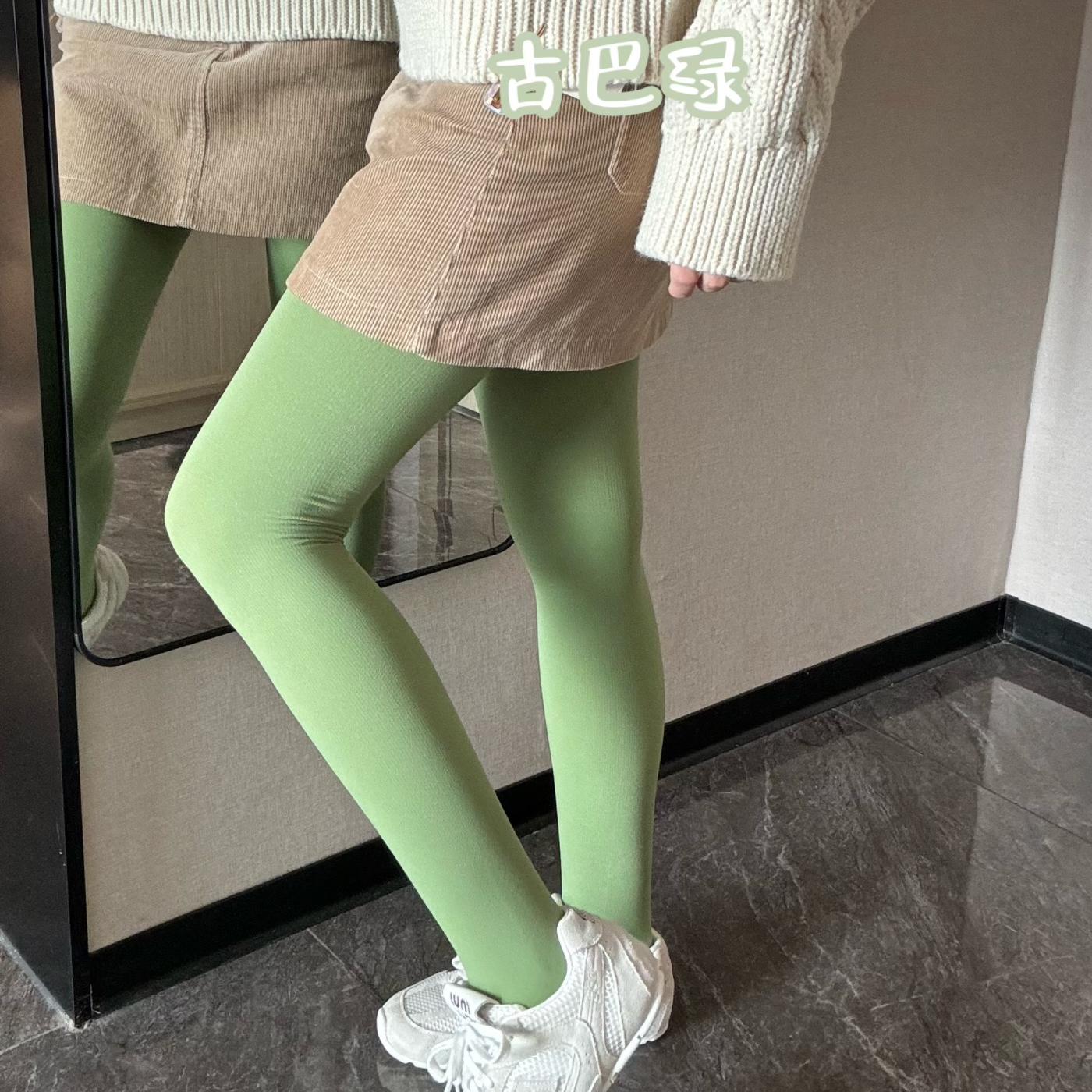 毛圈压力袜收腹提臀彩色美腿显瘦打底袜百搭简约气质灰色连裤袜女