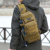 路亚包多功能斜挎单肩钓鱼谷麦收纳伸缩鱼竿胸包便携专用战术背包