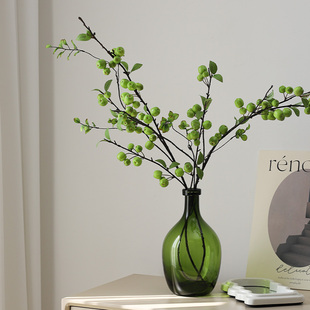 仿真小苹果仿真花果实家居酒店餐桌客厅装饰花艺摆件假花绿植摆设