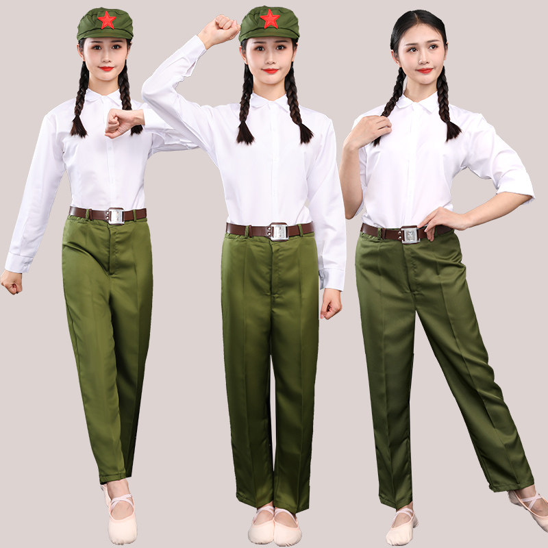 芳华舞蹈表演服知青怀旧合唱年代服装男女舞台话剧演出服红军套装