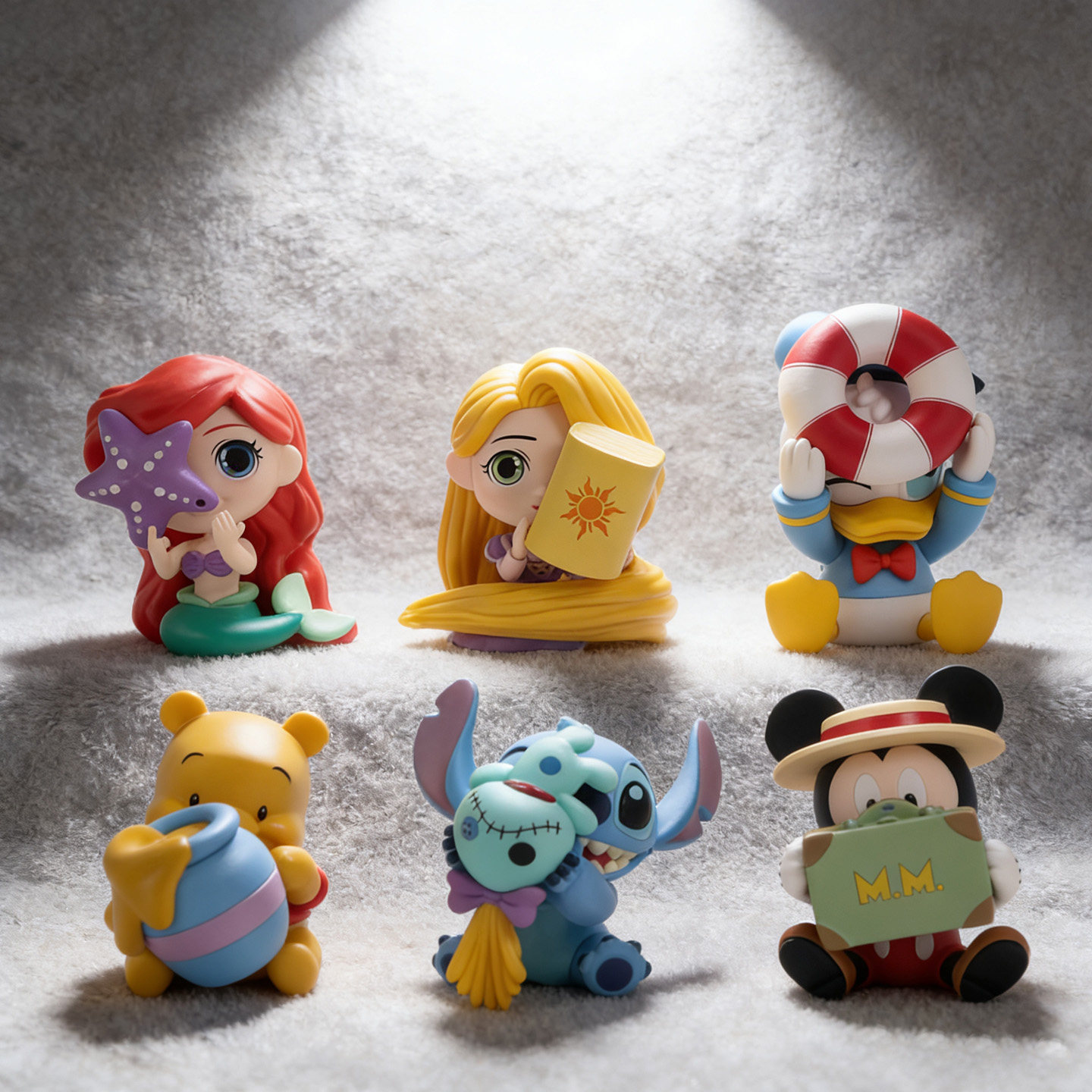 6款坐姿公主美人鱼唐老鸭史迪奇维尼熊手办 桌面蛋糕装饰摆件礼物,模玩/动漫/周边/娃圈三坑/桌游,潮玩盲盒,淘宝优惠券,粉丝福利购,淘宝优惠卷