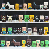 我 世界周边电影周边手办末影龙史蒂夫苦力怕铁傀儡人偶公仔模型