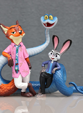 疯狂动物城周边手办兔朱迪狐尼克盖芮桌面室内装饰摆件生日礼物