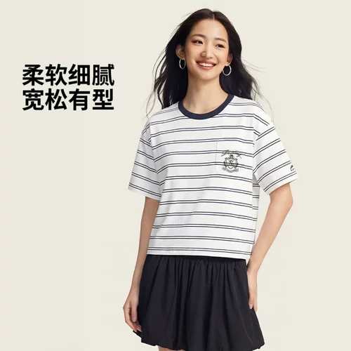 李宁运动短袖女2026新款夏季柔软亲肤透气宽松休闲运动T恤AHSW218