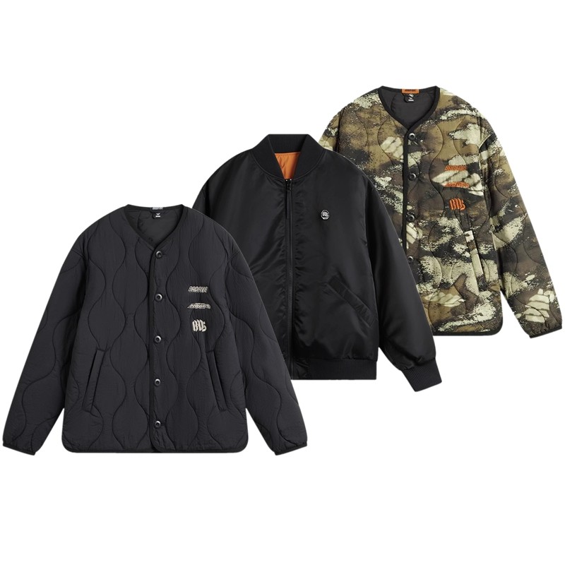 李宁外套2024冬季新款反伍BADFIVE男子舒适宽松短棉服AJMU085/177