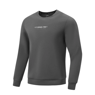 李宁卫衣2026春季 男子运动休闲健身系列针织无帽卫衣AWDW261 新款