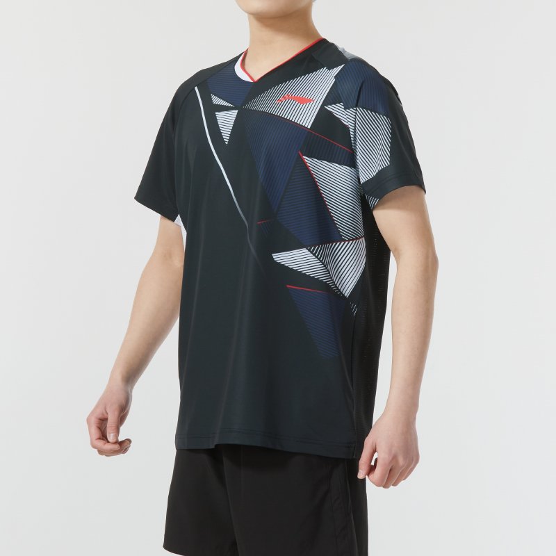 李宁羽毛球服男装T恤2024春季新款运动服半袖休闲短袖体恤AAYU139