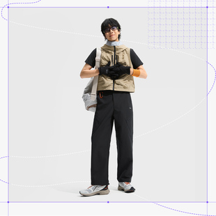 李宁健身系列男子简约舒适防泼水运动休闲直筒长裤 AYKU743LL