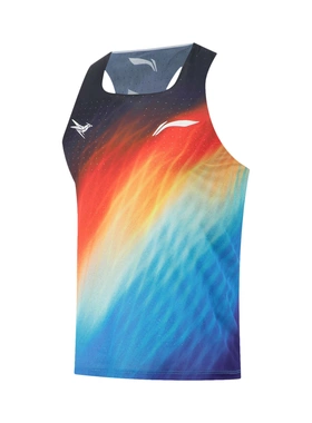 李宁男子龙雀竞速比赛跑步背心2025新款舒适透气无袖T恤AAYV123