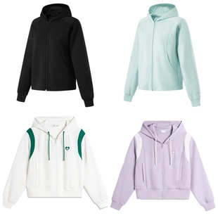 连帽运动卫衣AWDV132 健身女子开衫 AWDU158 新款 李宁外套2025春季