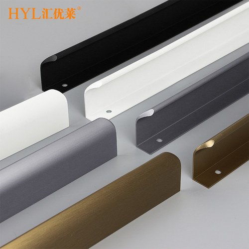 汇优莱柜门抽屉拉手免打孔圆弧角