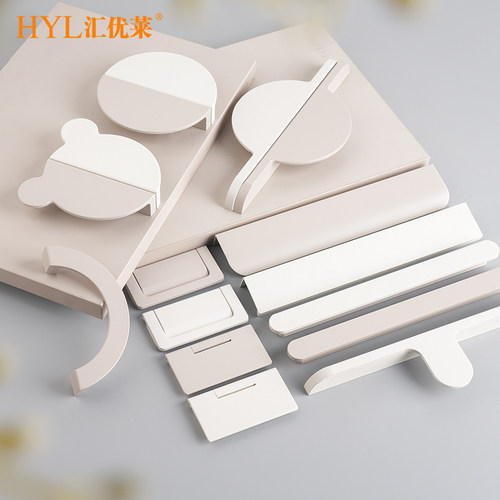 汇优莱羊绒灰抽屉衣柜门隐形拉手