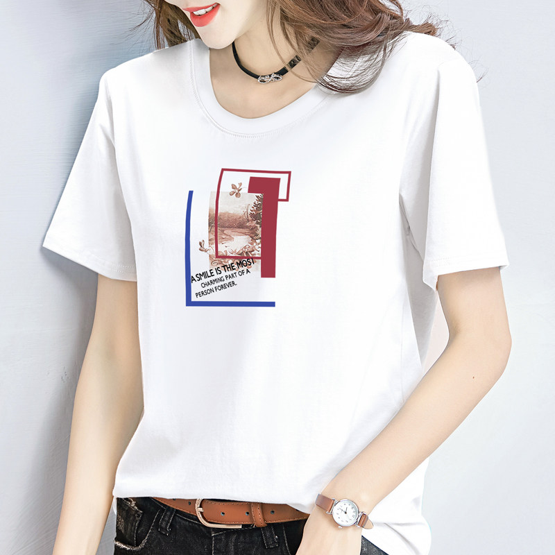 短袖女2025年夏季黑色上衣宽松大码纯棉白色t恤女潮内搭小衫洋气