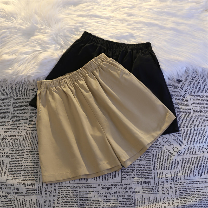 2024棉麻工装短裤女夏季薄款休闲裤显瘦a字阔腿裤