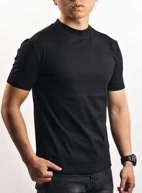 ORGN纯色运动短袖男夏季索罗娜凉感休闲百搭中领收袖口显肌肉T恤