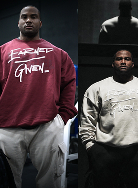 IR秋冬美式重磅卫衣男加绒情侣休闲运动套头衫女圆领宽松ins长袖