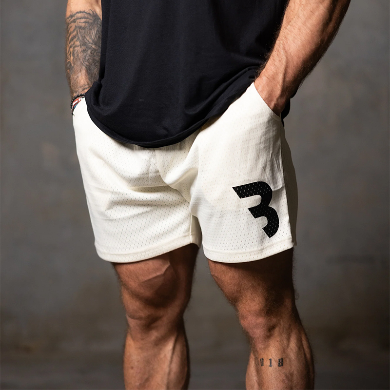 克里斯速干四分短裤训练网眼男