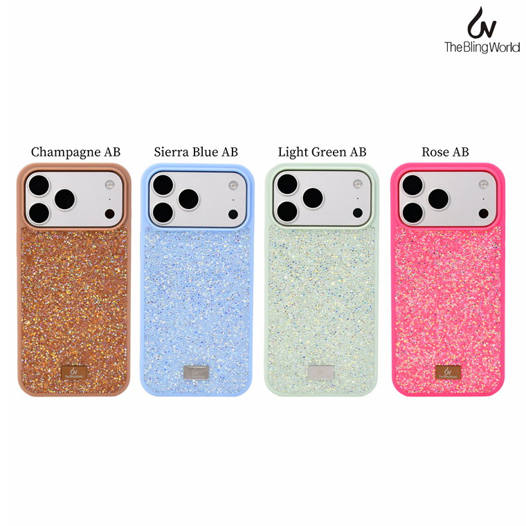 Gem Encrusted Hearts Glitter iPhone Case