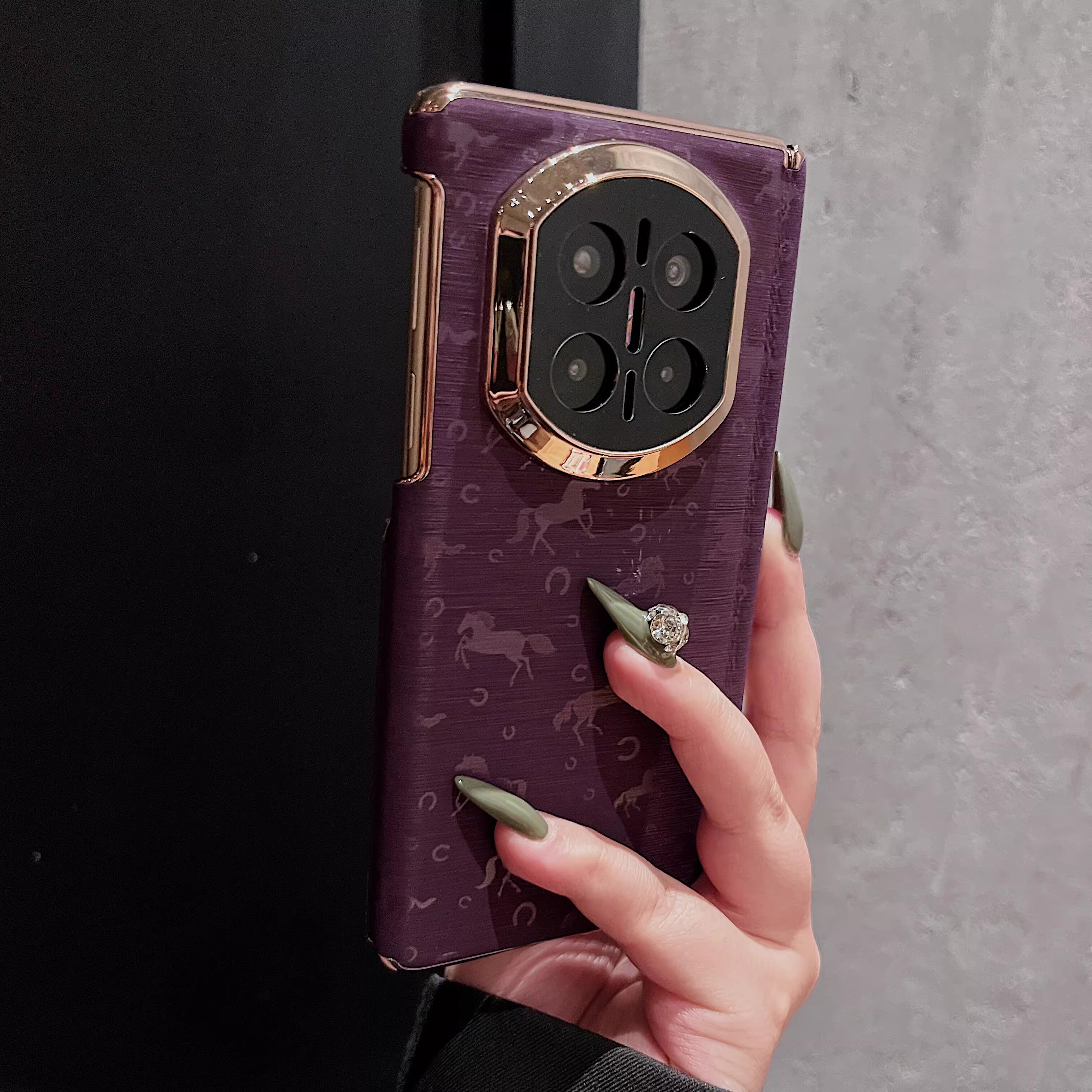 适用华为MateX7手机壳新款万马奔腾matex7典藏版双中轴保