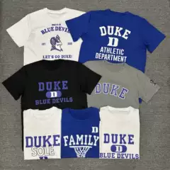 New American-Style Duke Basketball Short Sleeve Shirt for Men North Carolina University Quick-Dry Training Top for Fitness Running Sports T-Shirt