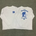 Duke Blue Devils Back Print Quick-Dry Long Sleeve White