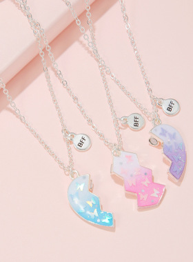 三人款女生生日礼物闺蜜磁吸项链