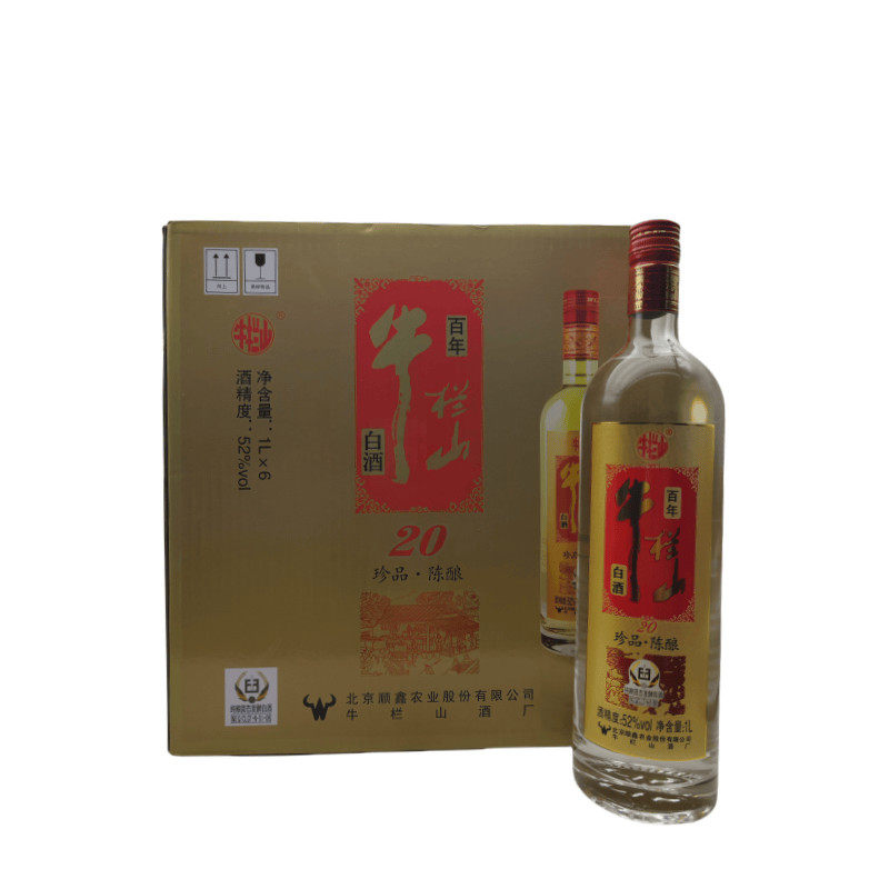 牛栏山二锅头红标土豪金珍品陈酿20粮食酒52度1L*6瓶浓香型白酒