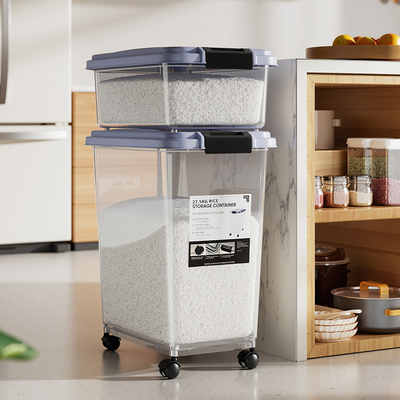 多规格大容量50斤装透明米桶