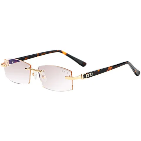 女男高清防蓝光眼镜眼镜男老花镜老人无框钻石切边老光CR802