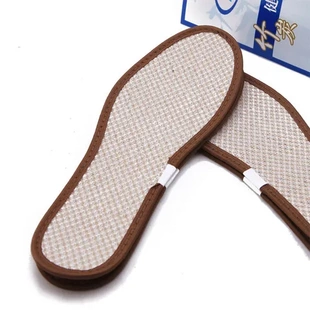 毛绒工厂净力鞋 垫吸湿亚麻防臭防滑除臭家居竹炭保暖