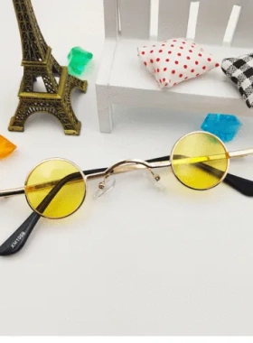 小框男女搞怪网红太阳镜小眼镜墨镜潮复古21迷你街拍嘻哈圆形