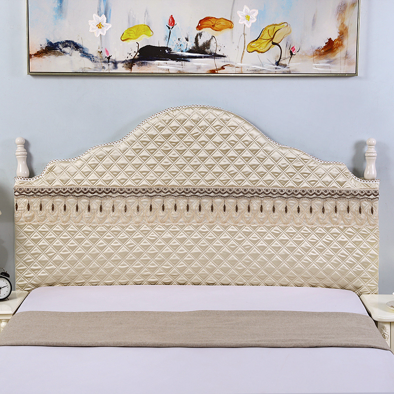 床头套罩简约现代软包加棉厚半圆