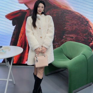 2026冬新加厚中长款羊羔毛年轻款皮毛一体毛毛环保皮草女外套大衣