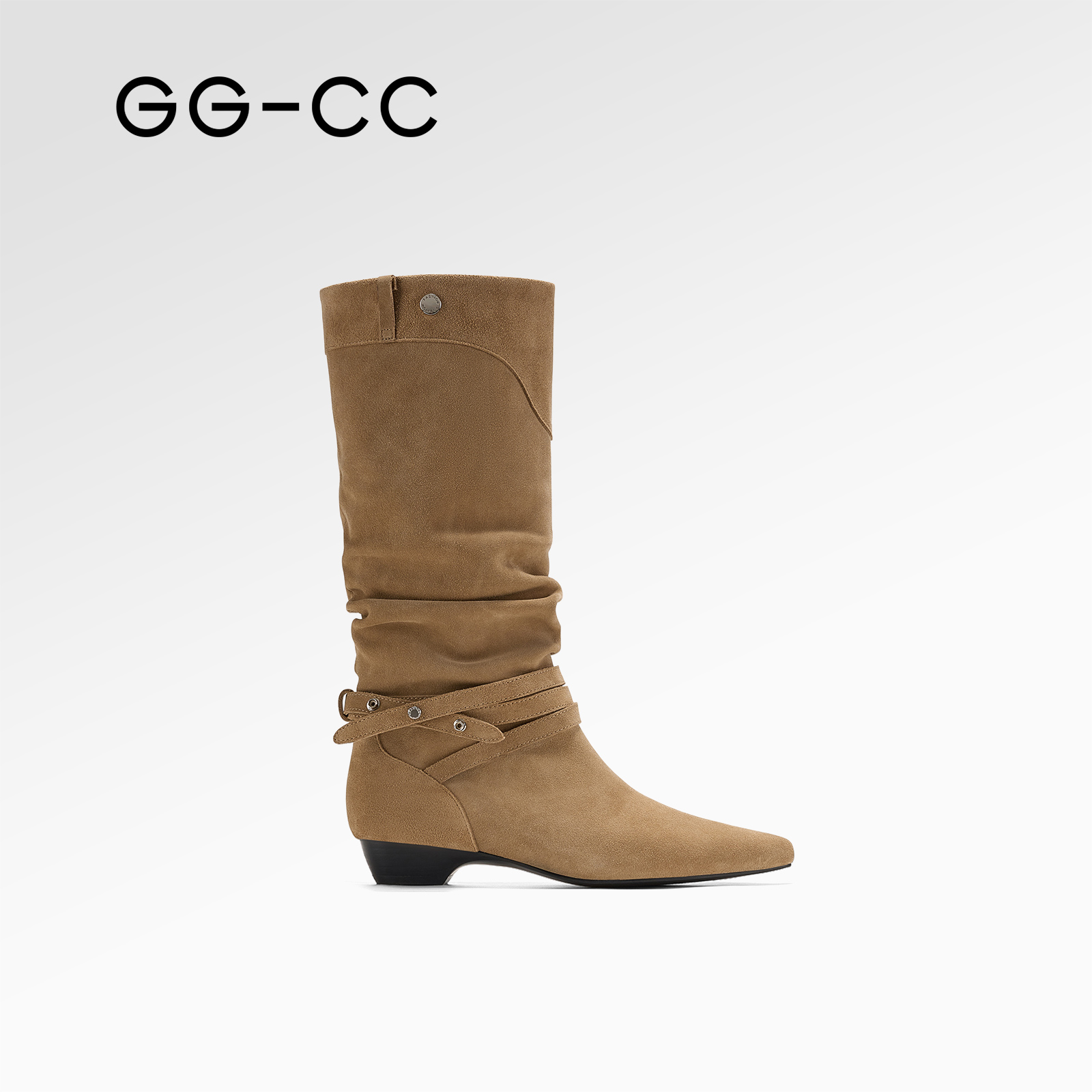 GGCC时尚复古流浪西部堆堆靴