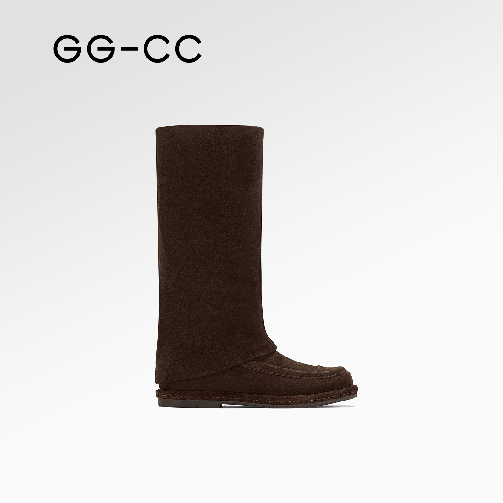 GGCC薄底绒面裤管靴女