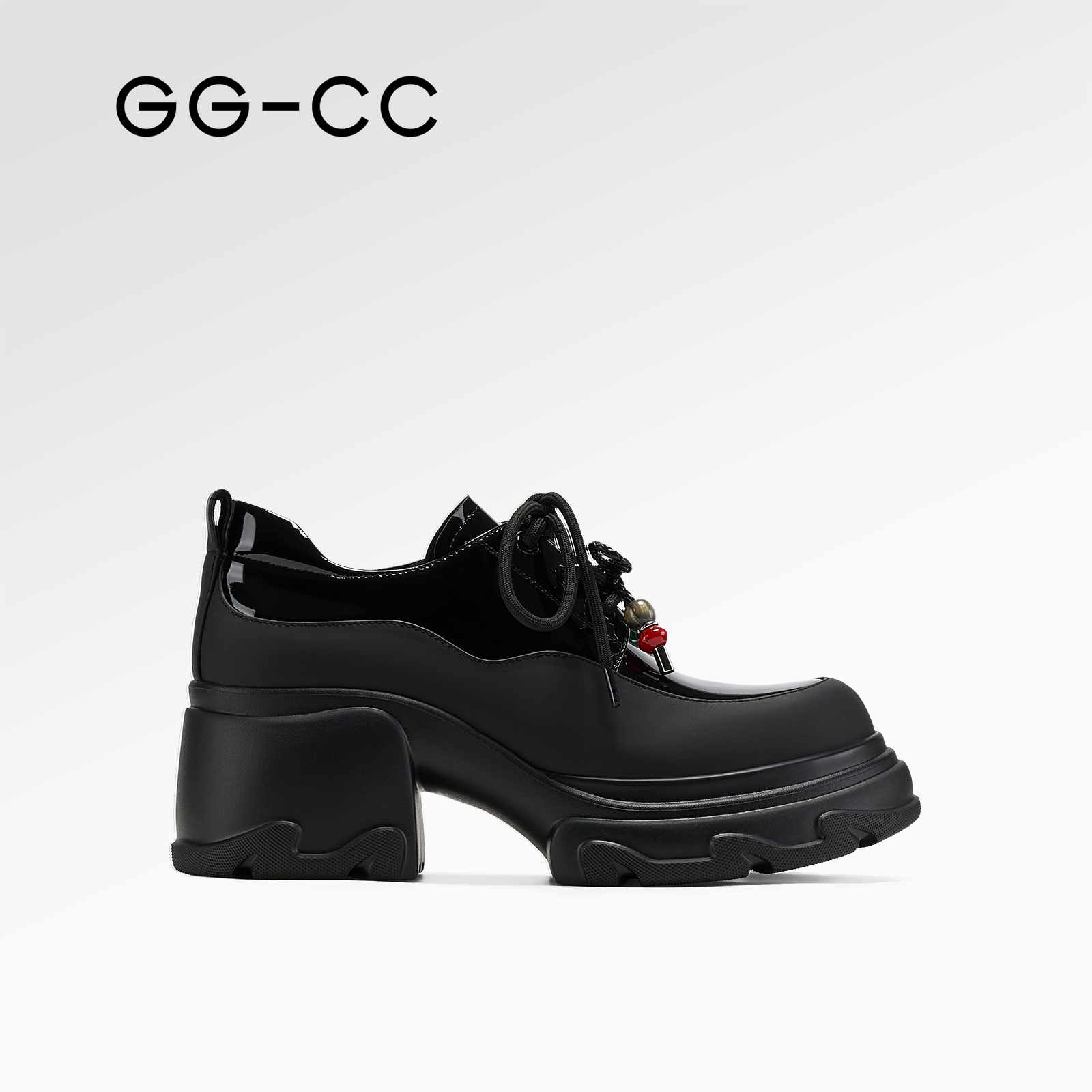 英伦风复古繁复厚底乐福鞋