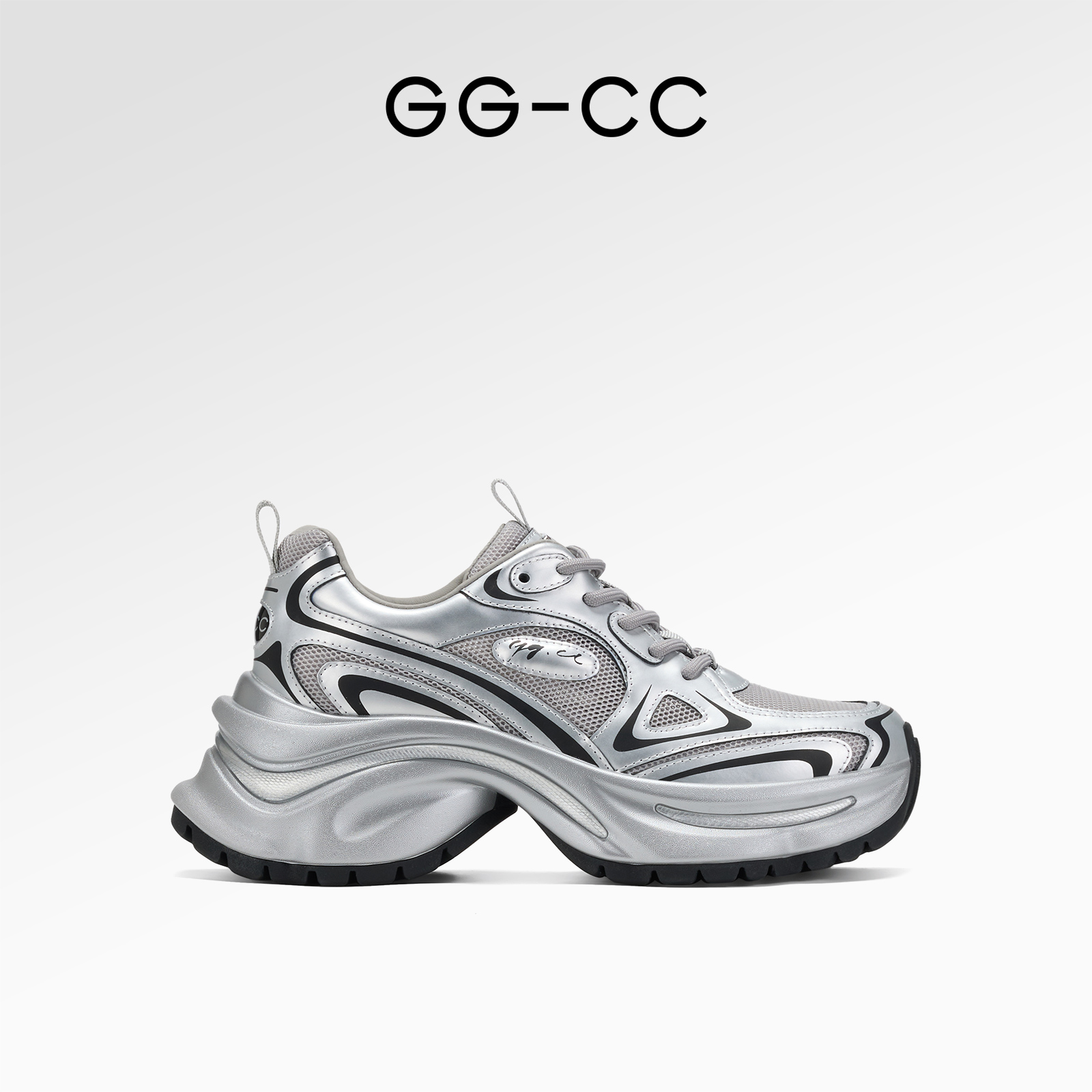 GGCC夏季网面炫酷时尚厚底老爹鞋