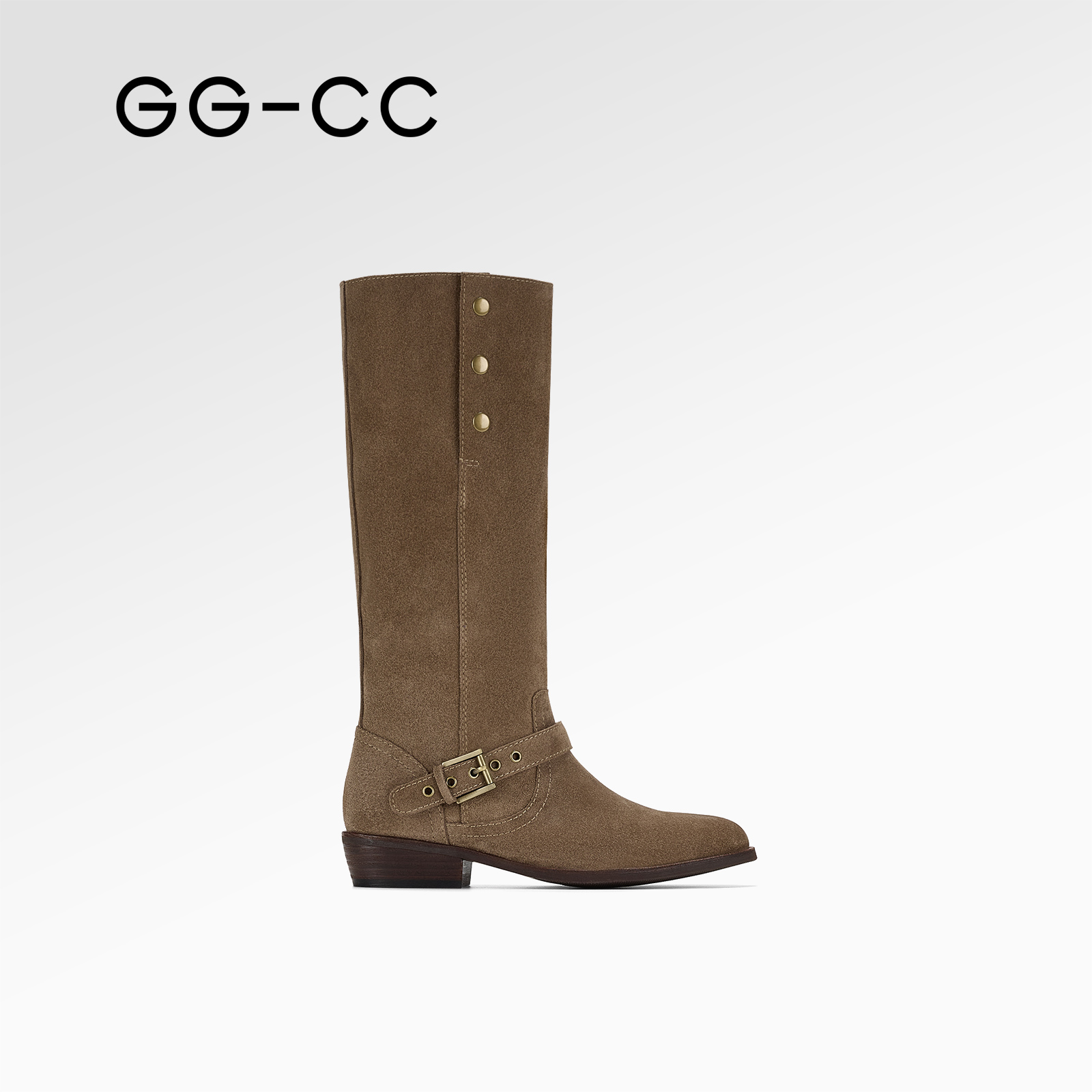 GGCC复古扣饰西部堆堆靴