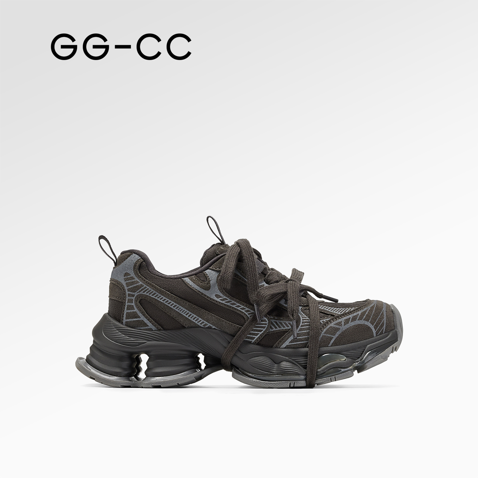 GGCC潮流捆绑老爹鞋厚底休闲鞋