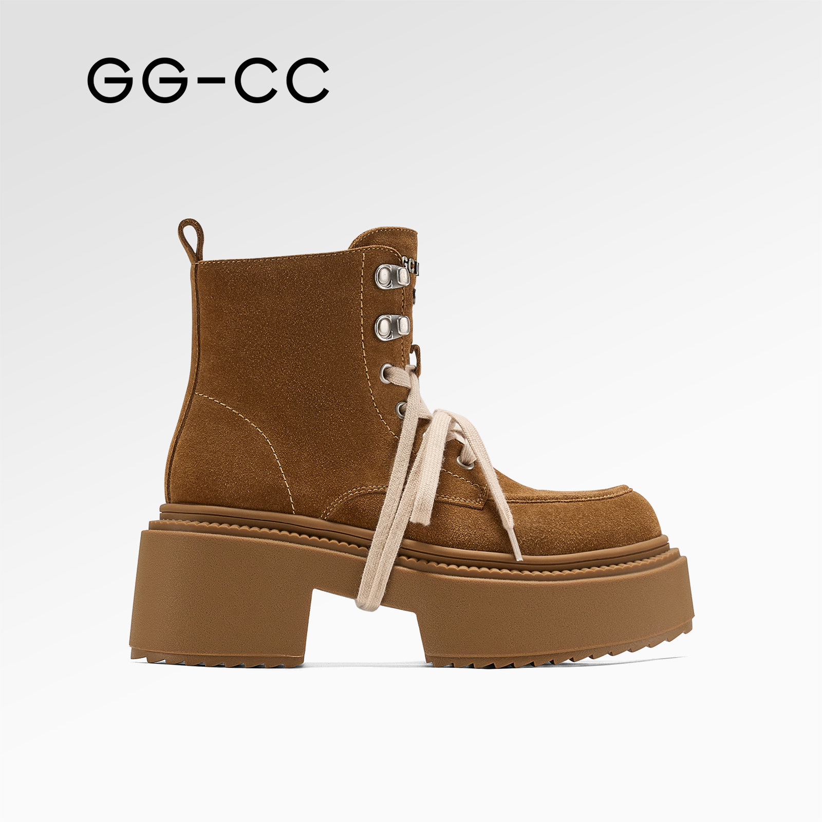 GGCC厚底马丁靴西部牛仔靴子