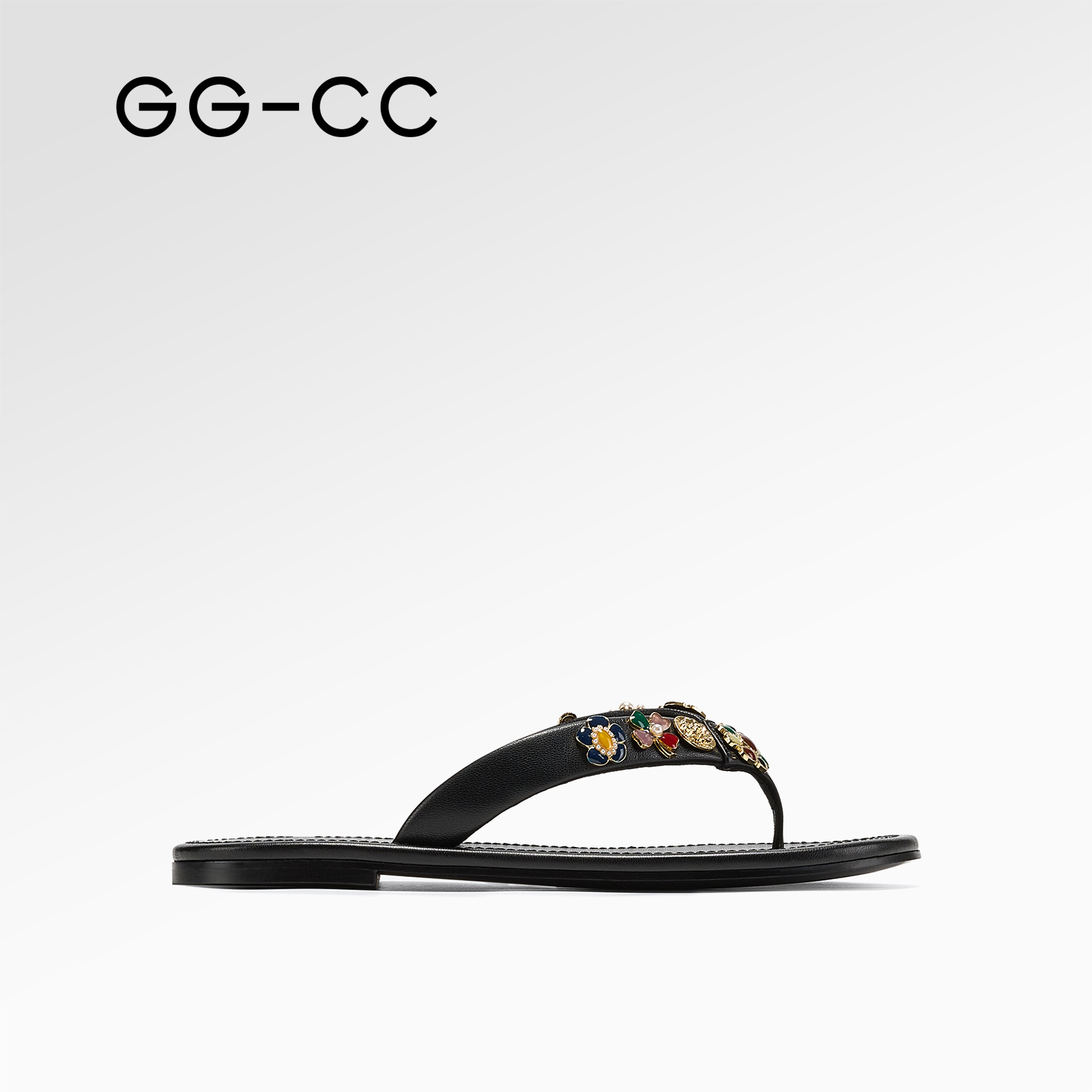 GGCC法式度假风夹趾拖鞋
