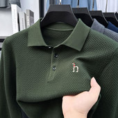 撤柜正品 翻领刺绣针织衫 长袖 奥特莱斯1折 T恤男冬季 新款 polo衫