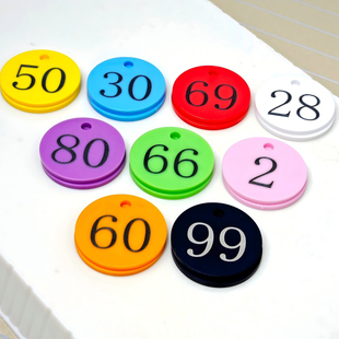 1到100数字牌麻辣烫餐饮超市寄存编号洗浴钥匙牌桑拿排队手牌定制