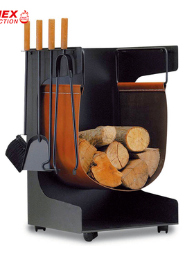 Palazzetti意大利进口COMEX柴篮真火燃木取暖别墅陈列置物火具架