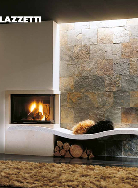 Palazzetti意大利进口EMBL壁炉两面观火燃木真火壁炉取暖别墅专用